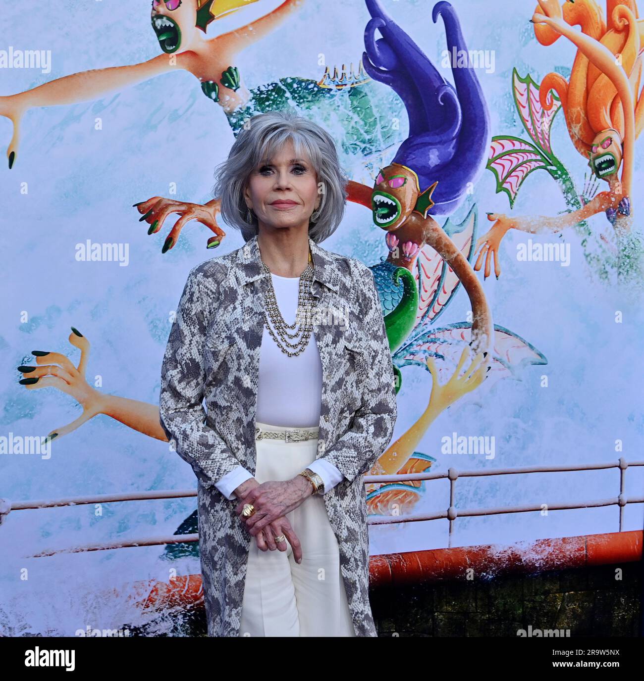 Los Angeles, United States. 28th June, 2023. Cast member Jane Fonda attends the premiere of the animated comedy motion picture fantasy 'Ruby Gillman, Teenage Kraken' at the TCL Chinese Theatre in the Hollywood section of Los Angeles on Wednesday, June 28, 2023. Storyline: A shy adolescent learns that she comes from a fabled royal family of legendary sea krakens and that her destiny lies in the depths of the waters, which is bigger than she could have ever imagined. Photo by Jim Ruymen/UPI Credit: UPI/Alamy Live News Stock Photo