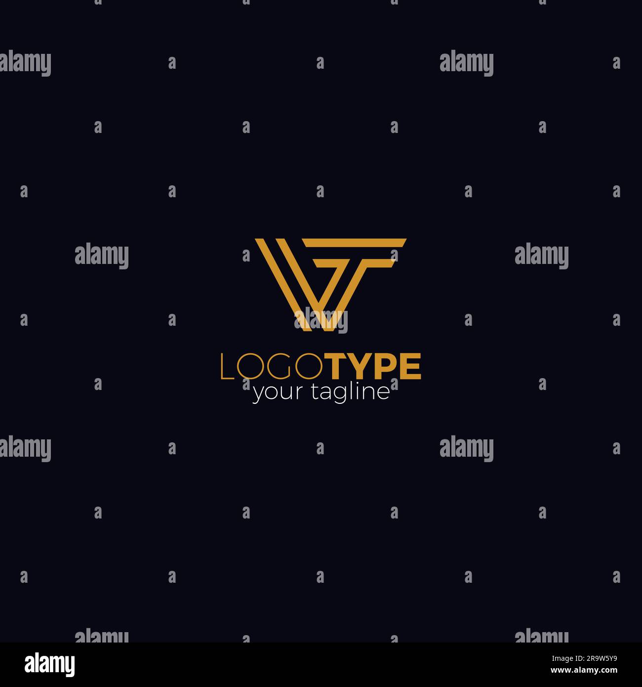 VT Logo Elegant. simple and clean design Stock Vector