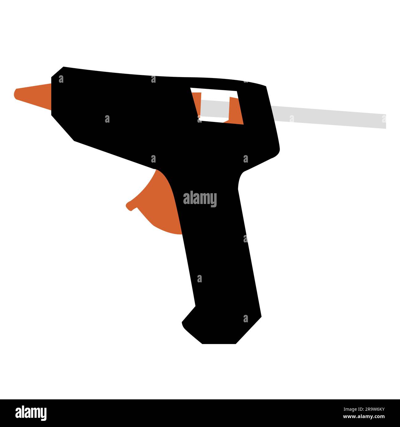 Electric hot glue gun icon. Hot glue gun sign. Hot glue gun black