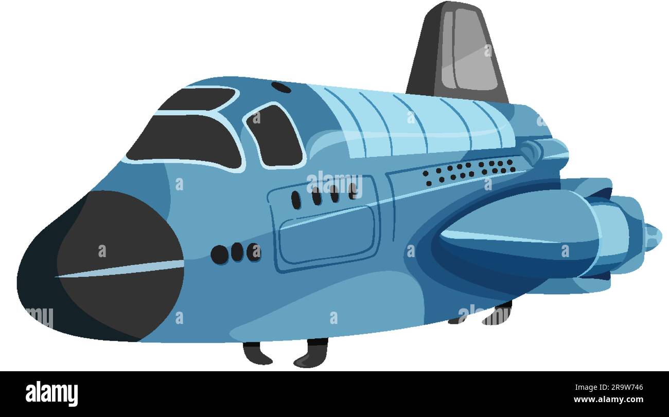 Space Shuttle Isolated on White Background illustration Stock Vector ...