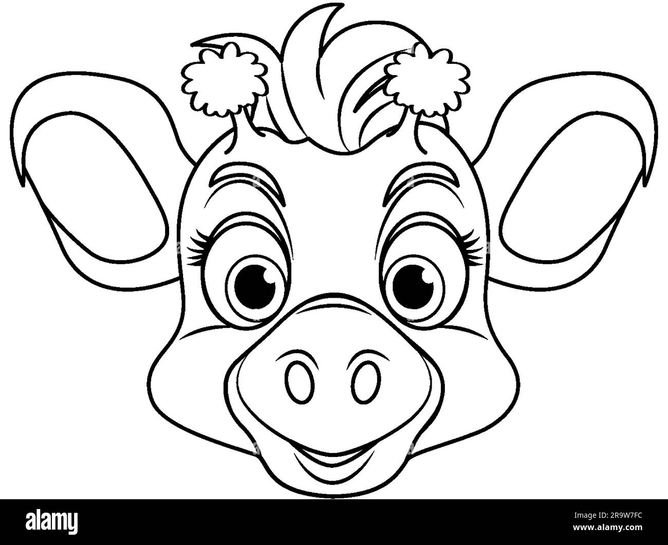 Coloring Page Outline of Cute Giraffe illustration Stock Vector Image