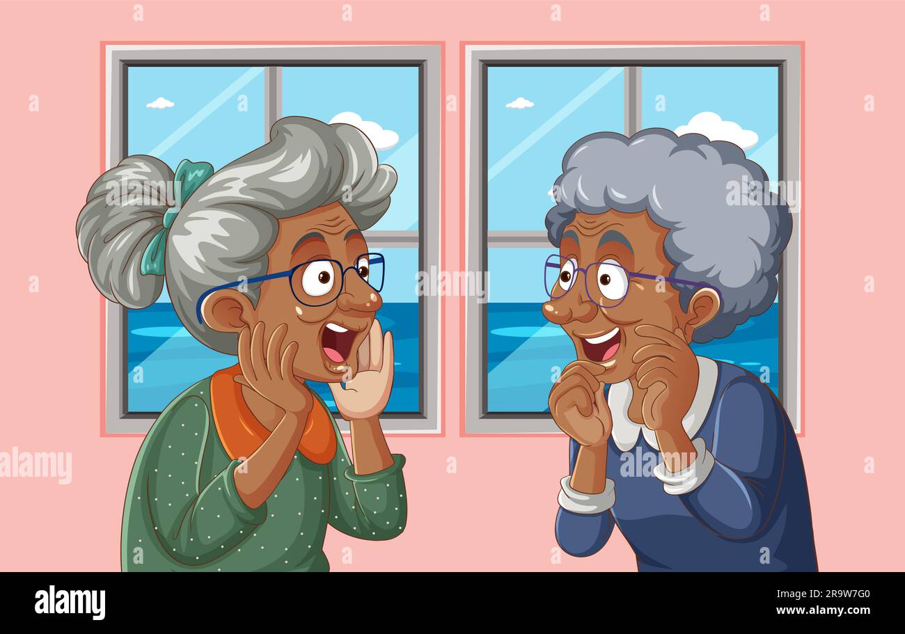 african-elderly-people-talking-illustration-stock-vector-image-art