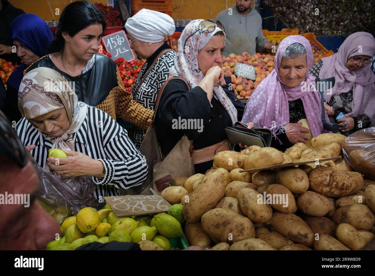 Women in the streets of Sousse, Tunisia Stock Photo