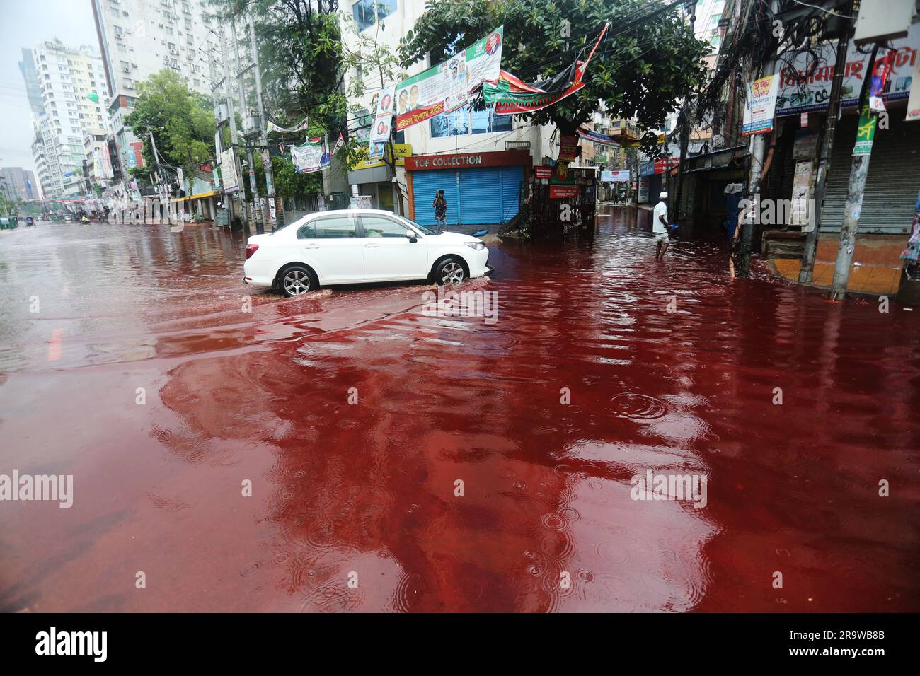 Dhaka, Bangladesh. 29th June, 2023. People Passing Through A Road ...