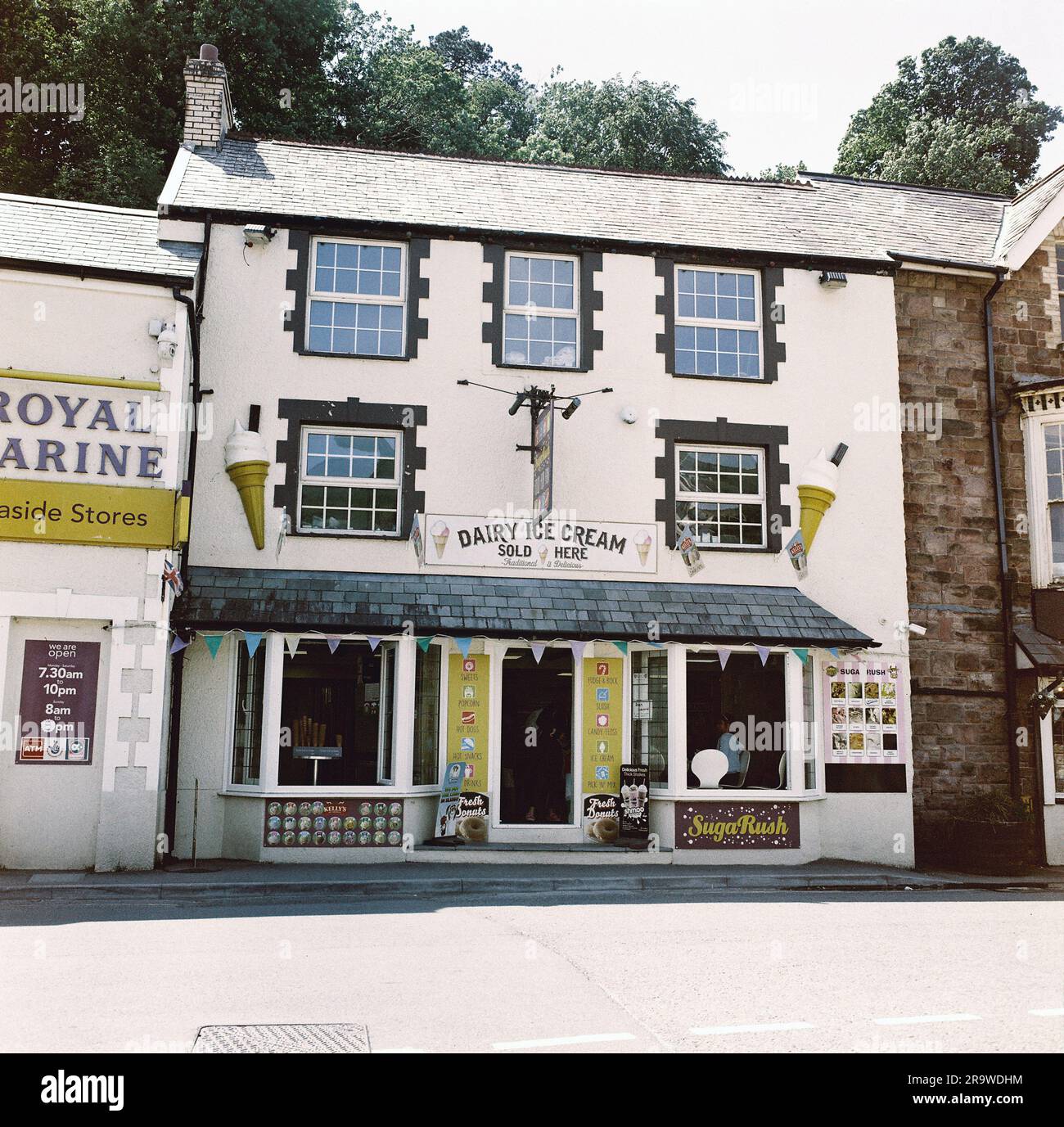 Sugar Rush ice cream parlor, Combe Martin, North Devon, England, United