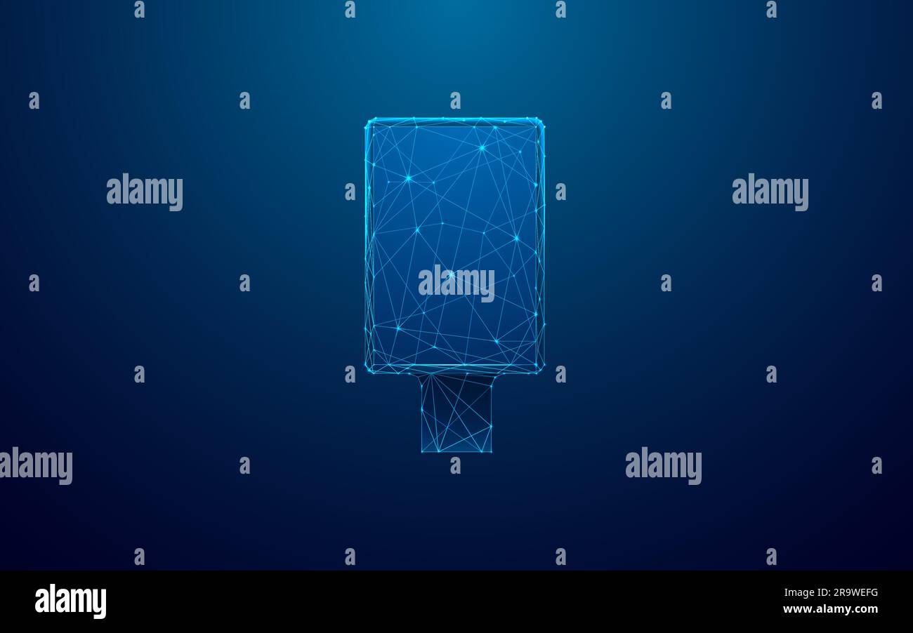Abstract Street Poster Billboard with Empty Screen on Dark Background Stock Vector