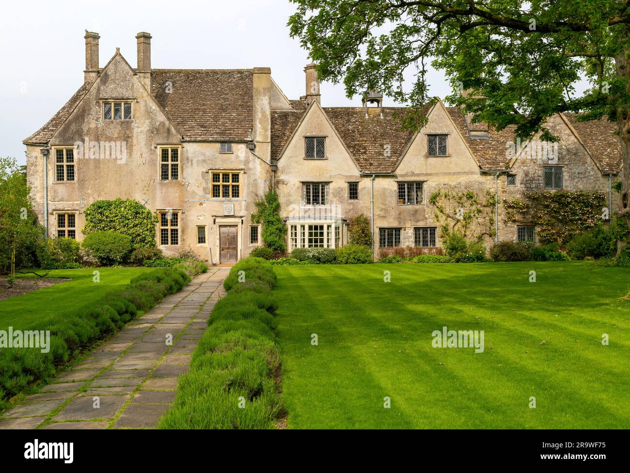 Historic Avebury Manor house in the village of Avebury, Wiltshire ...
