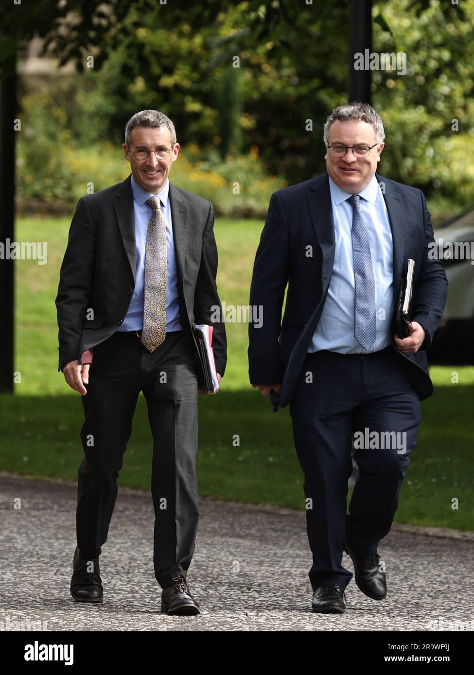 alliance-party-andrew-muir-left-and-stephen-farry-arriving-at-stormont-castle-in-belfast-to
