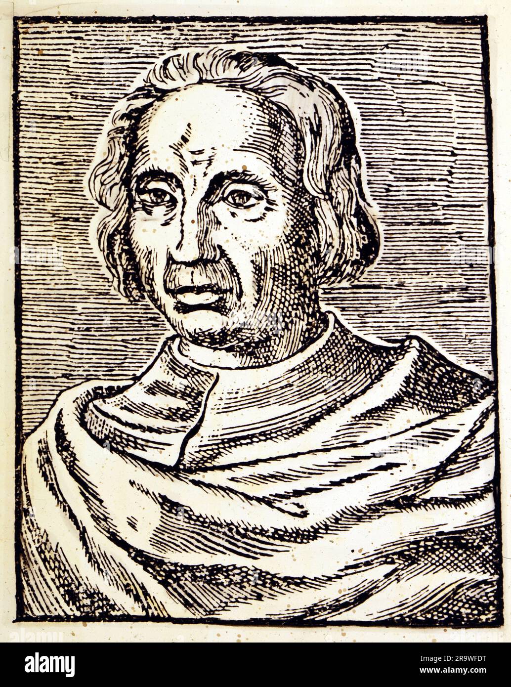 Columbus, Christopher, 1451 - 20.5.1506, Italian navigator and discoverer, portrait, woodcut, ADDITIONAL-RIGHTS-CLEARANCE-INFO-NOT-AVAILABLE Stock Photo