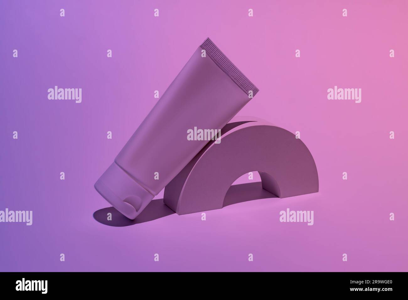 White cosmetic tube mockup. Plastic packaging for cosmetology cream ...