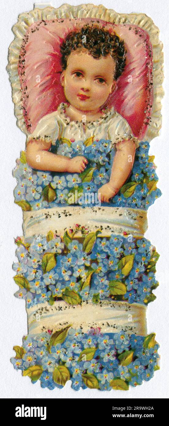 Kitsch Baby kitsch, glossy prints, baby in swaddle wrap, chromolithograph, 20th ...