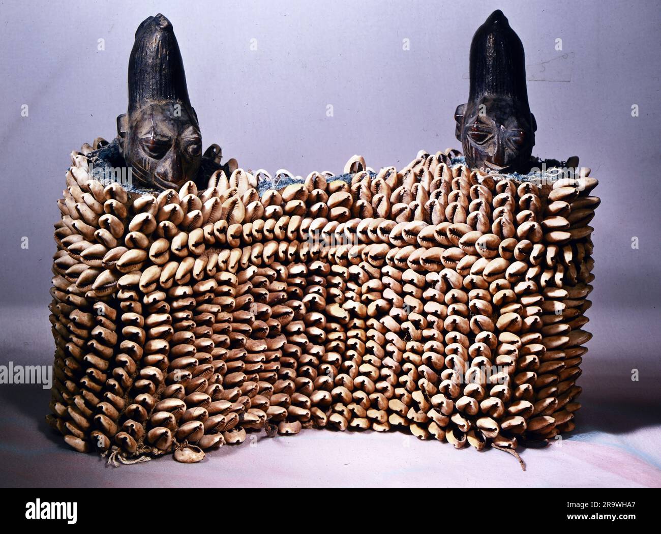 fine arts, sculpture, fertility fetish with male and female Ibeji twin, Yoruba, wood, cowries, ARTIST'S COPYRIGHT HAS NOT TO BE CLEARED Stock Photo