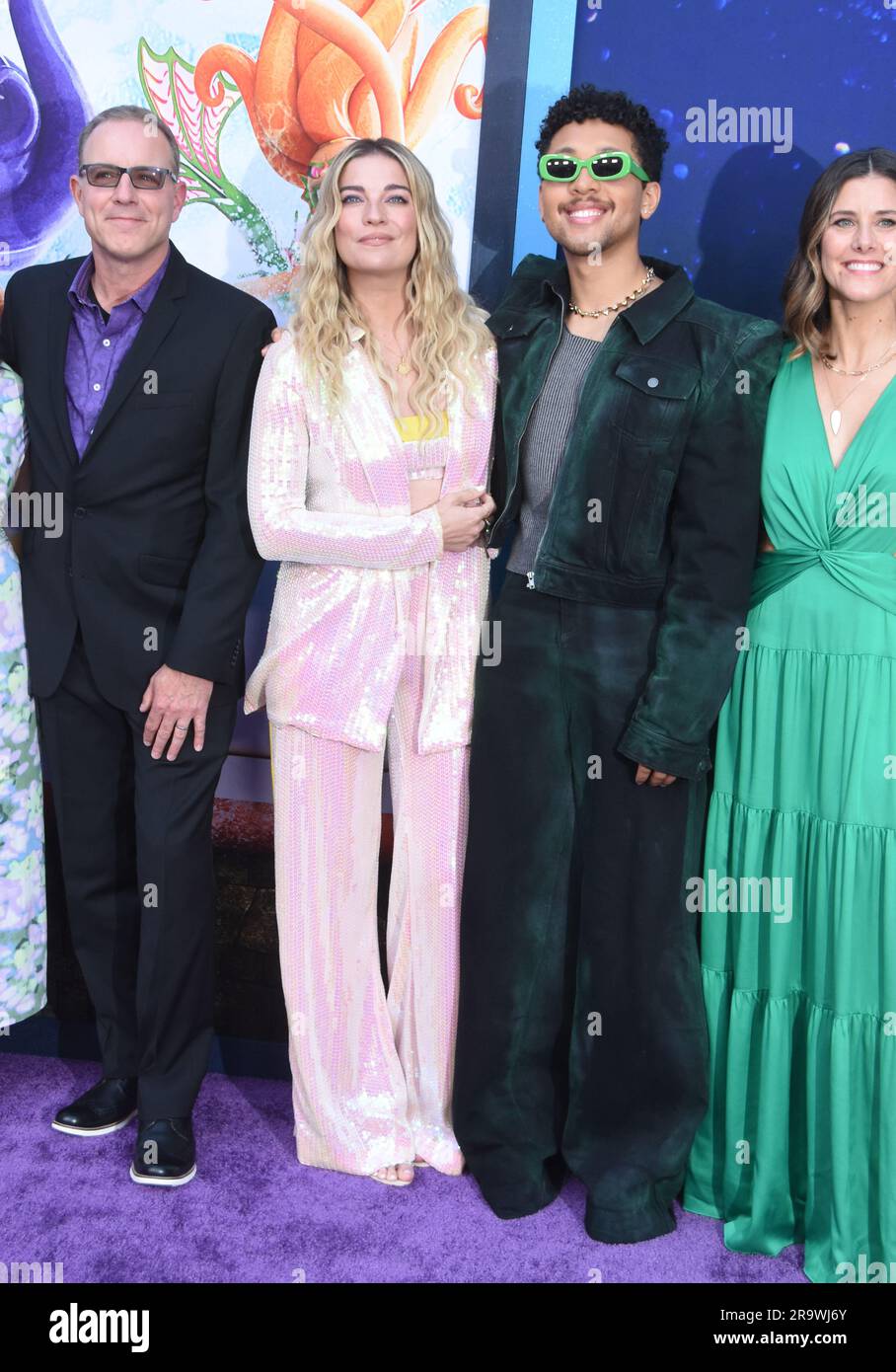 Los Angeles, California. 28th June 2023 Director Kirk DeMicco, Actress Annie Murphy and Actor Jaboulde Young-White attend Universal Pictures Ruby Gillman: Teenage Kraken Premiere at TCL Chinese Theatre on June 28, 2023 in Los Angeles, California, USA. Photo by Barry King/Alamy Live News Stock Photo