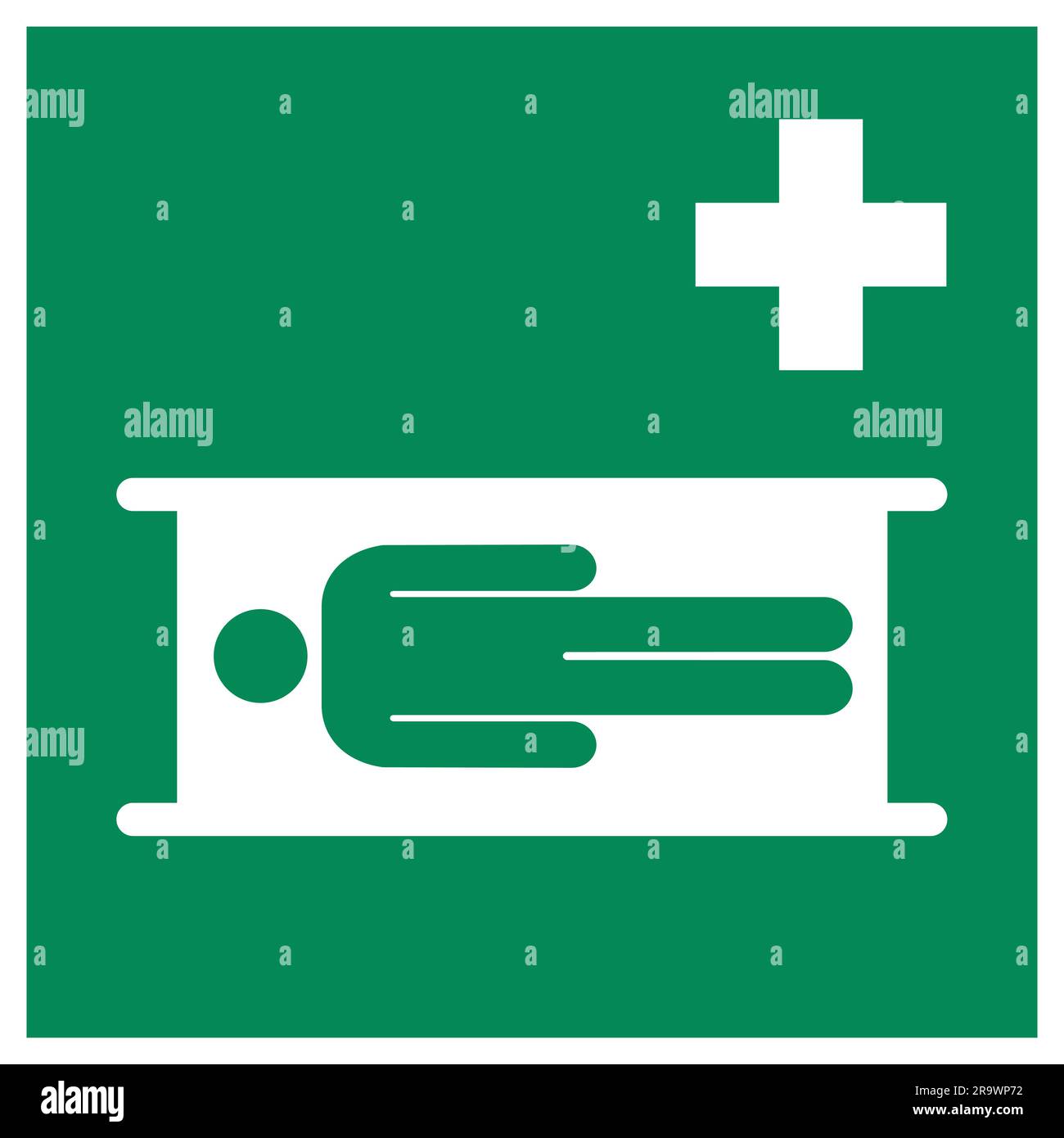 ISO 7010 E013 – Stretcher sign Stock Vector