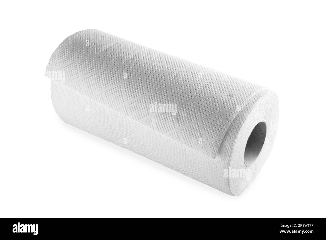 Cleaning paper towel roll isolated on white background Stock Photo Alamy