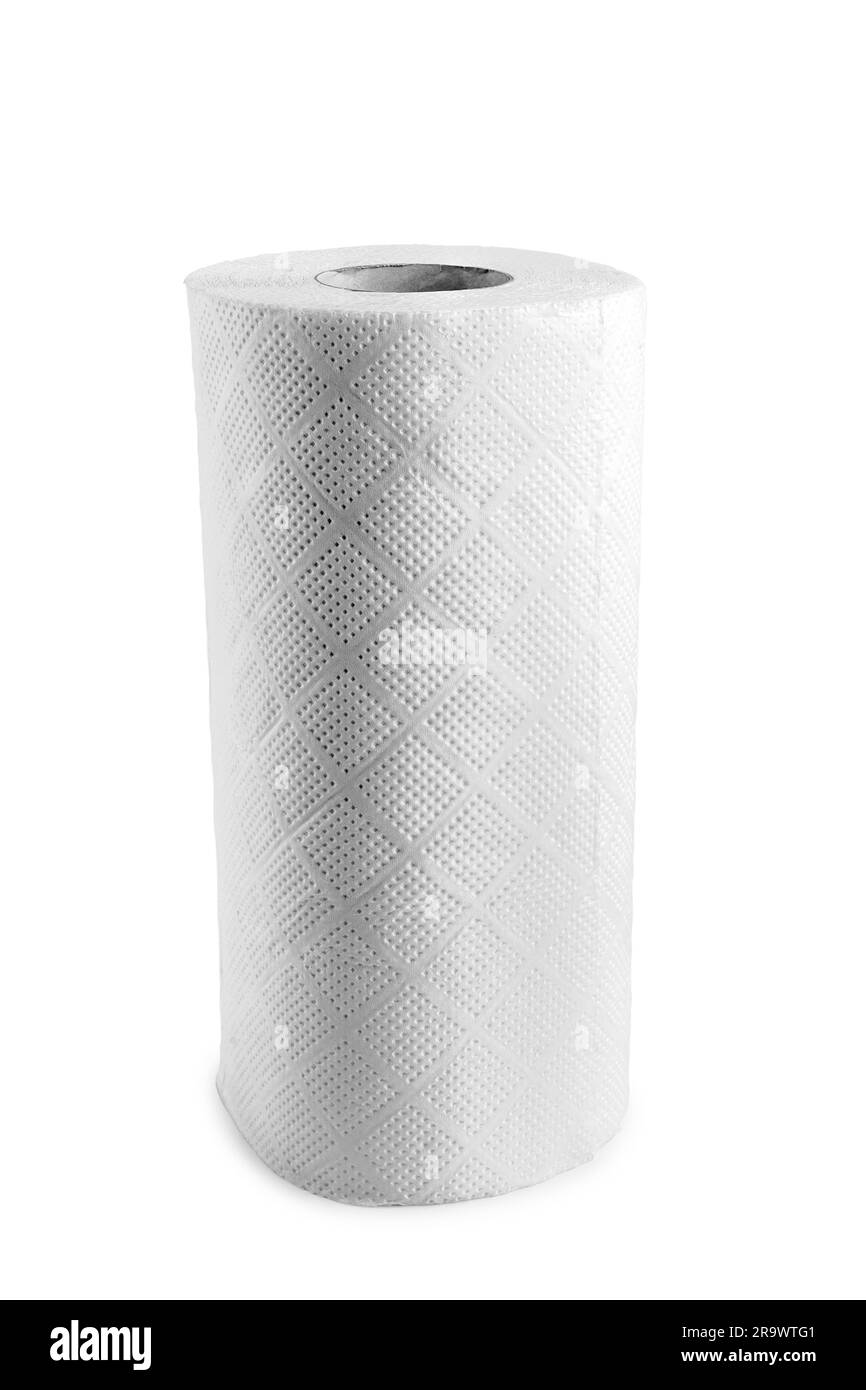 Cleaning paper towel roll isolated on white background Stock Photo Alamy