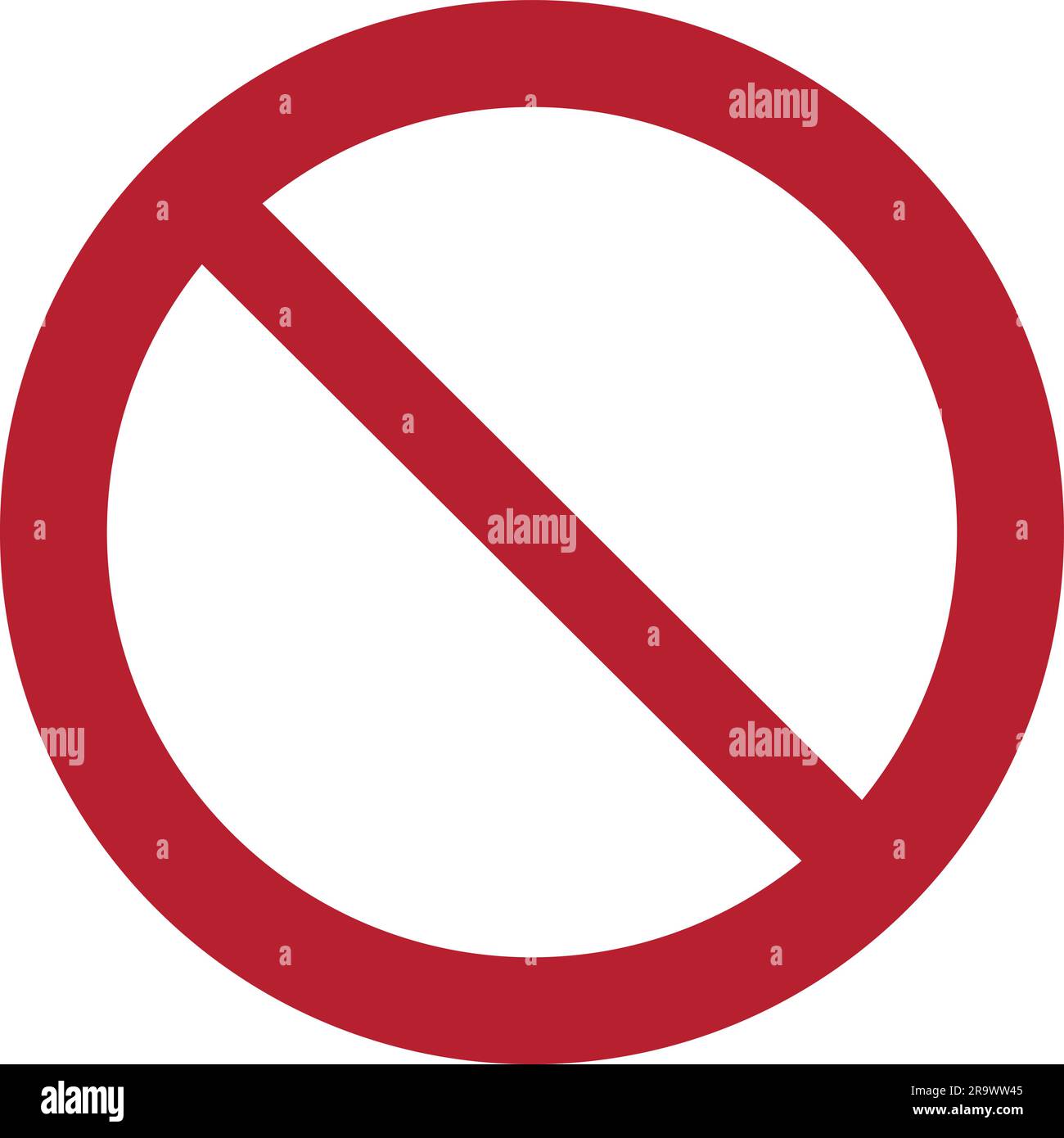 ISO 7010 P001 – General Prohibition Sign. Vector Stop Sign Icon. Red No ...