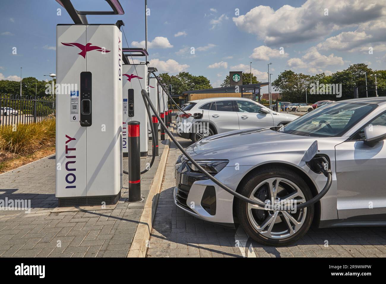 The future is here electric vehicles charging at an electric vehicle