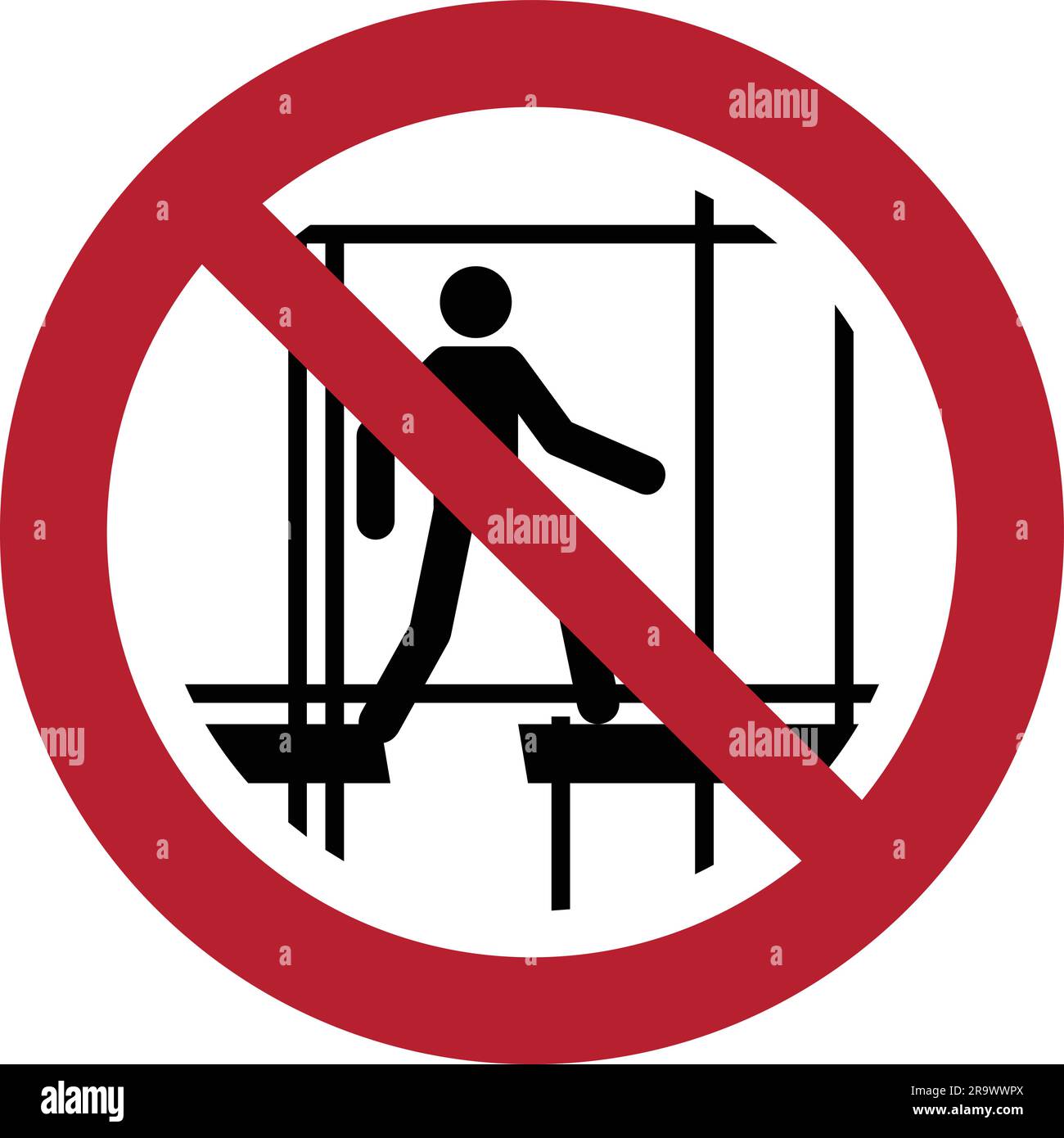 ISO 7010 P025 – Do not use this incomplete scaffold. Do not use this ...