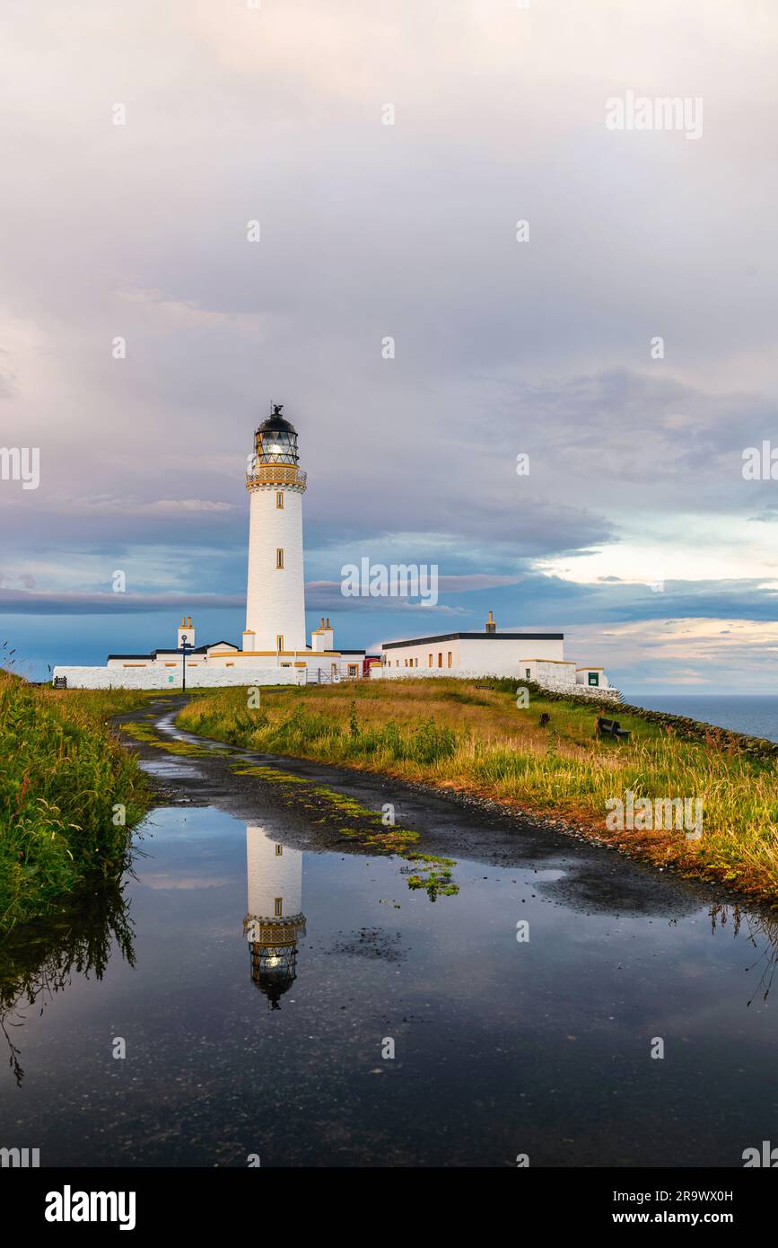 Sunset over Mull of Galloway Lighthouse, Mainland Scotland, UK Stock Photo