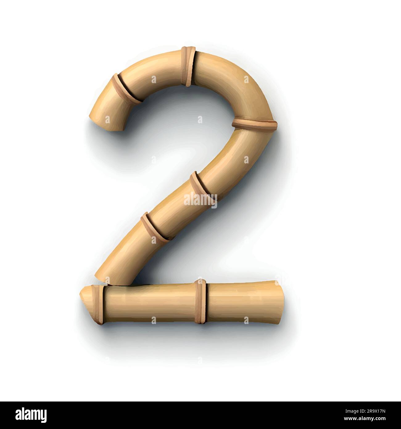  number two in bamboo with white background. number two in bamboo ...