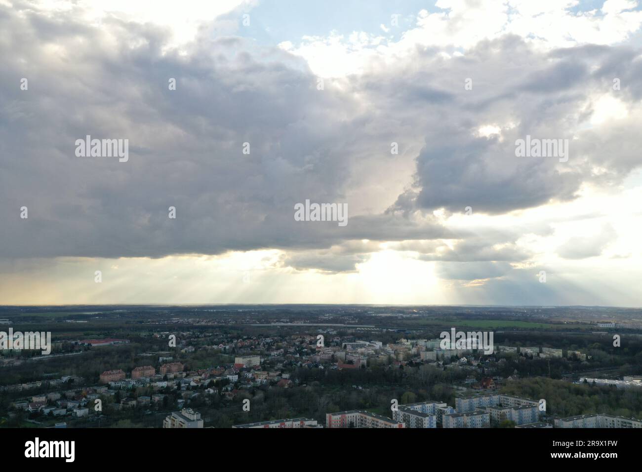 Aerial view stunning sun shining hi-res stock photography and images ...