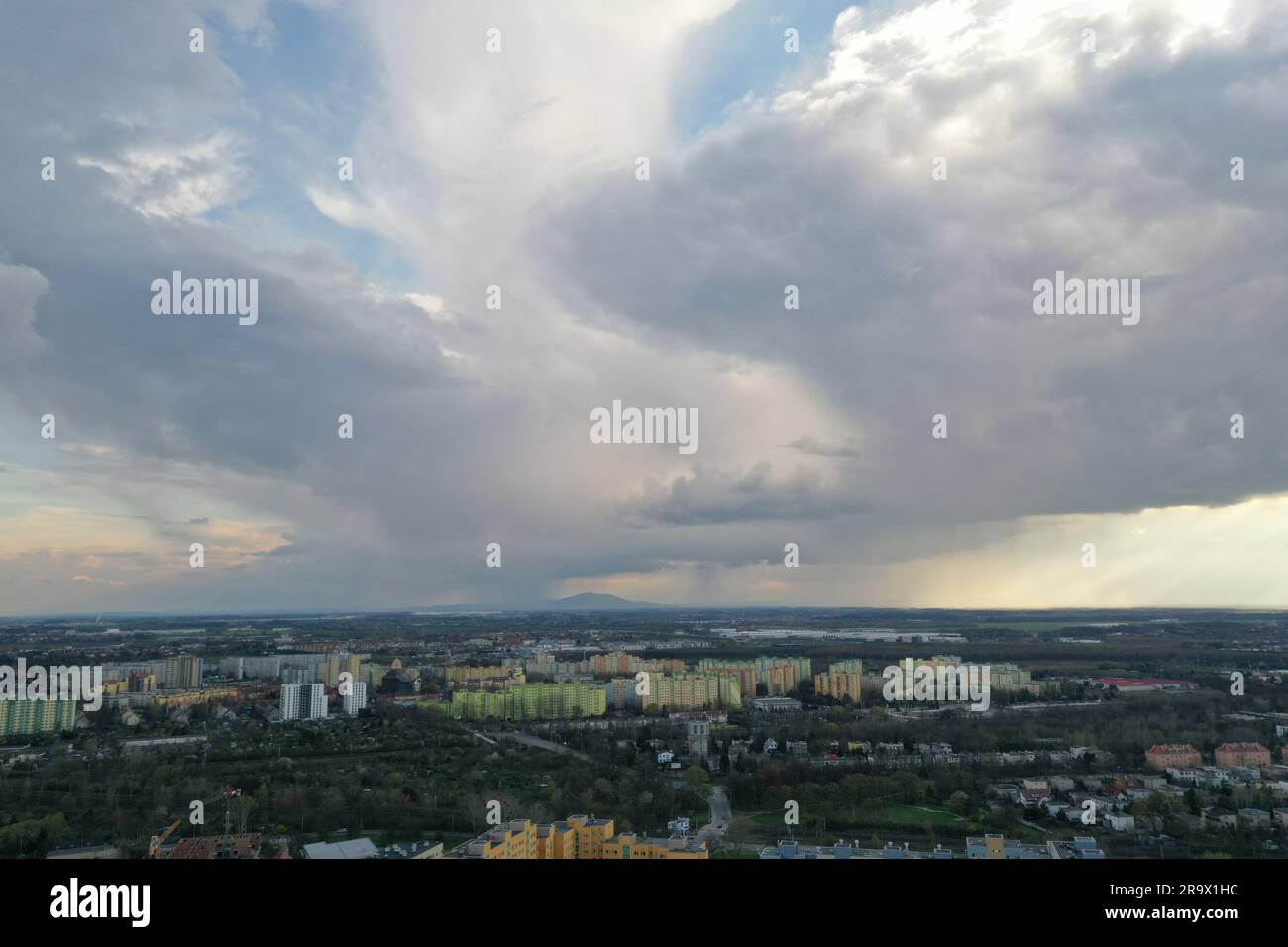 Aerial view stunning sun shining hi-res stock photography and images ...