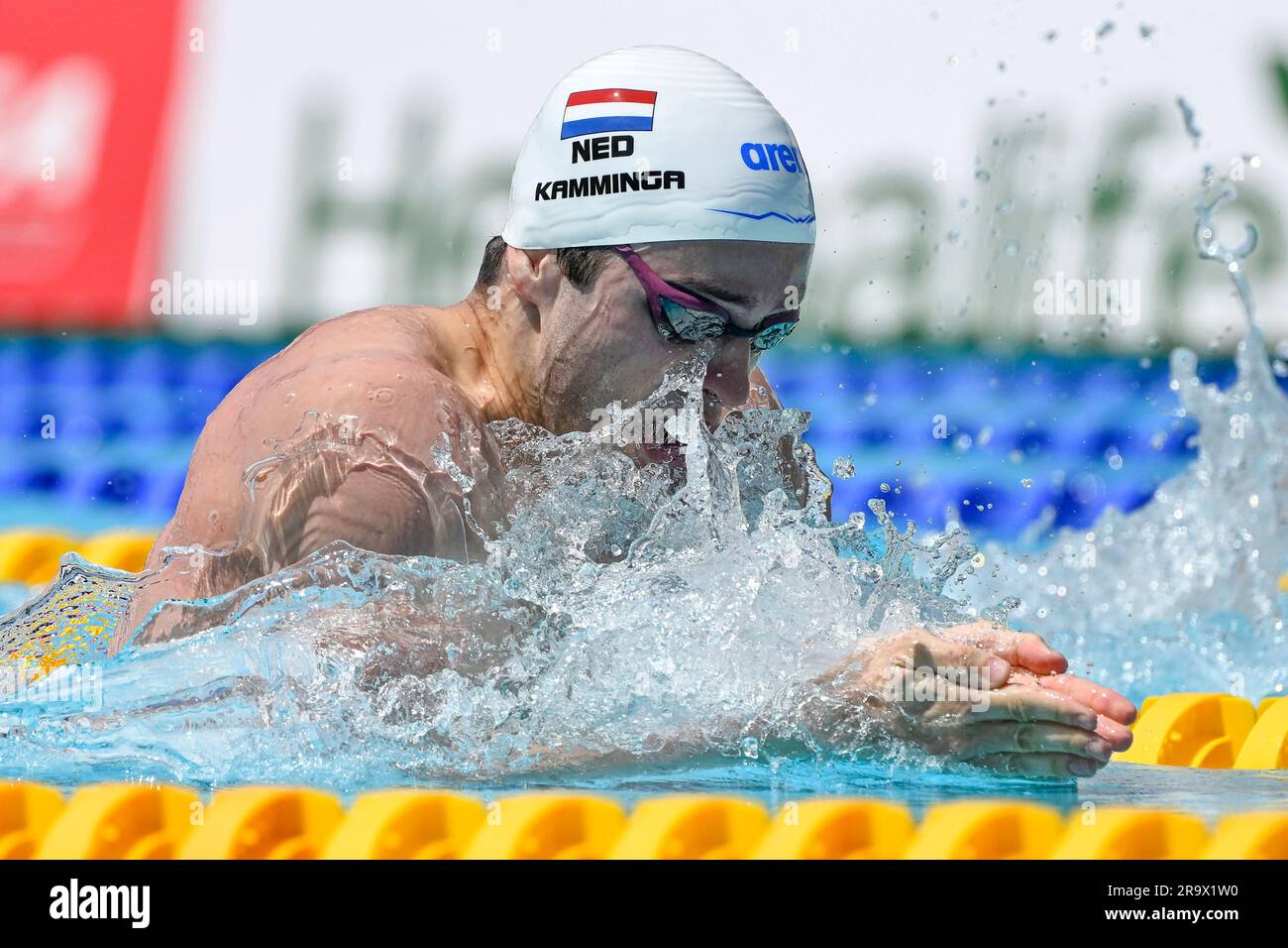 Arno Kamminga of the Netherlands competes in the 100m Breaststroke Men