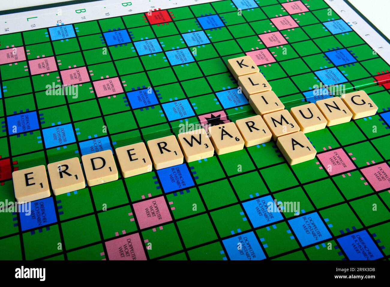 Scrabble, climate, global warming, board game Stock Photo Alamy