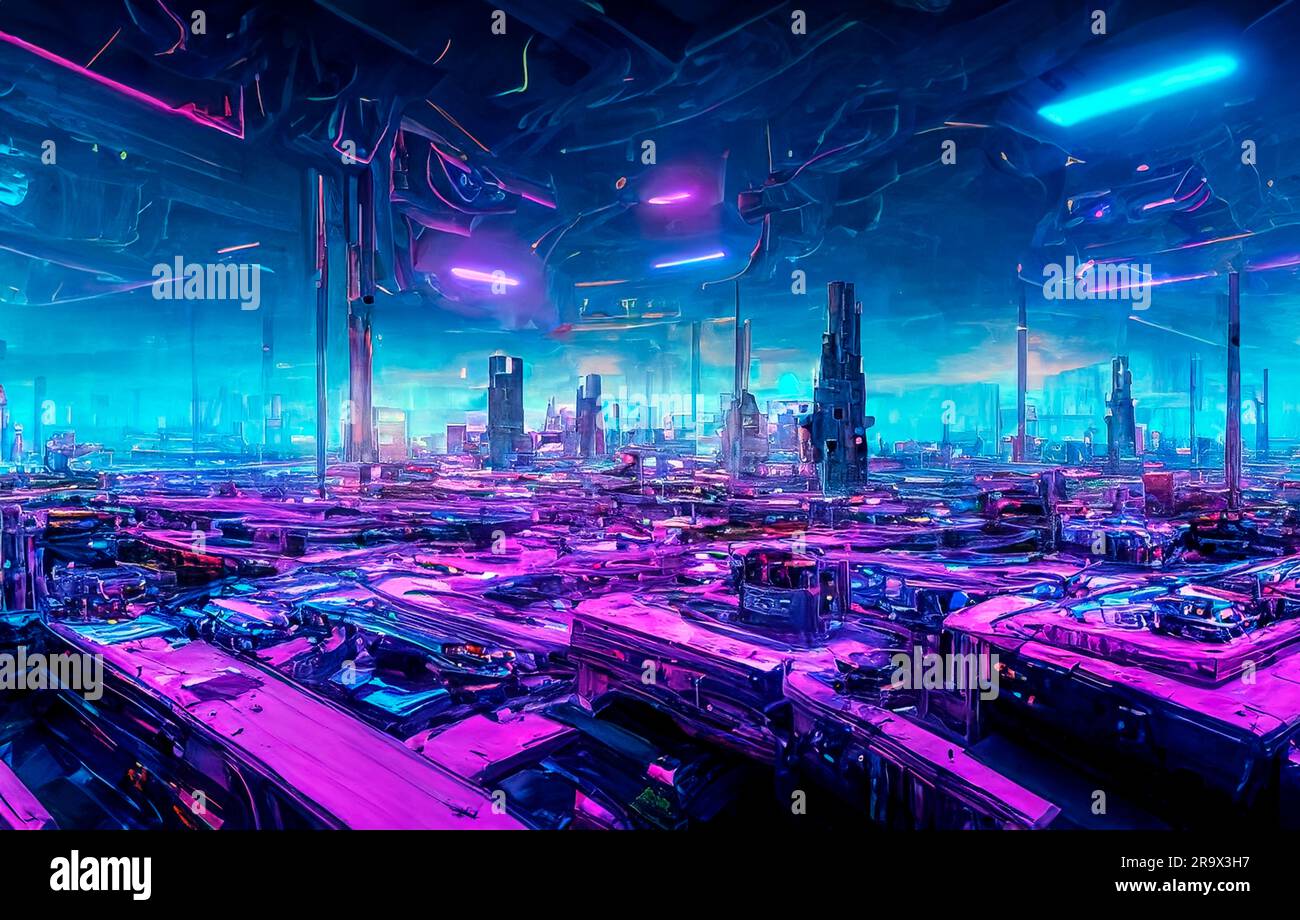 Night Metropolis, 18+ player BTB map with Neon Cyberpunk aesthetic