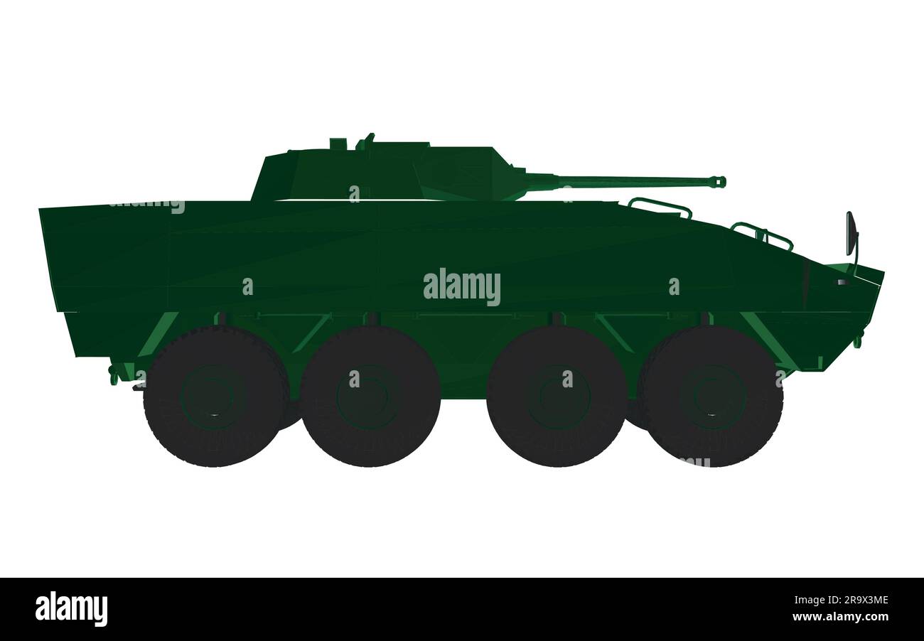 Btr Vector Green polygonal Armored troop carrier. Military machinery drawing ...