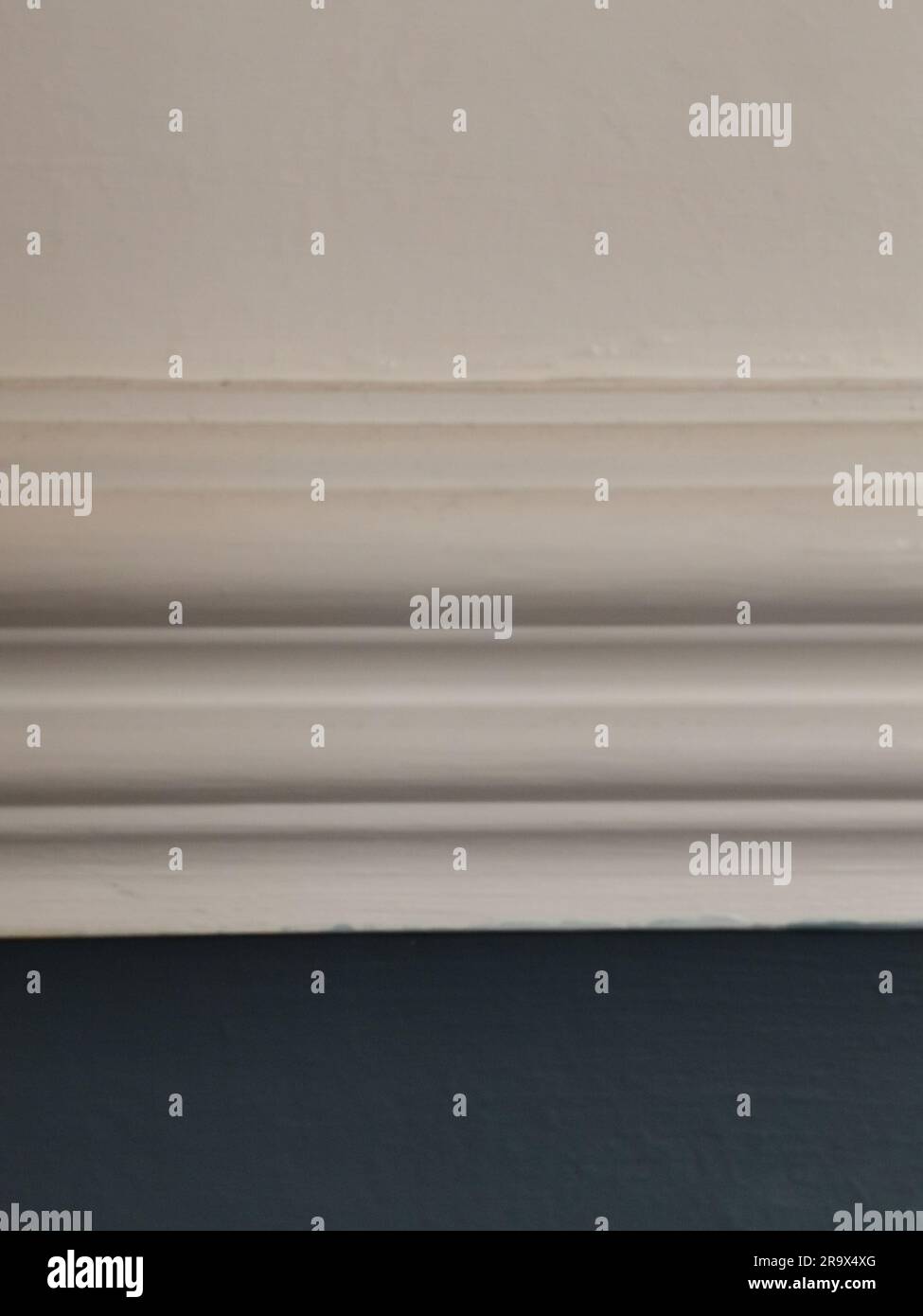 Victorian design feature - dado rail painted white on white and dark ...