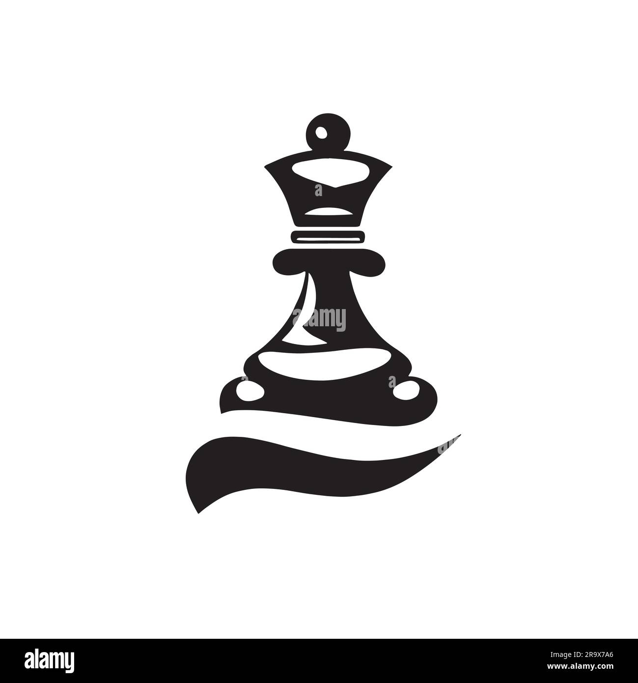 chess game pawn logo illustration Stock Vector