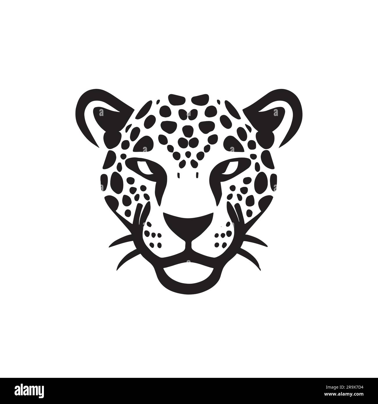 jaguar logo illustration on a white background Stock Vector
