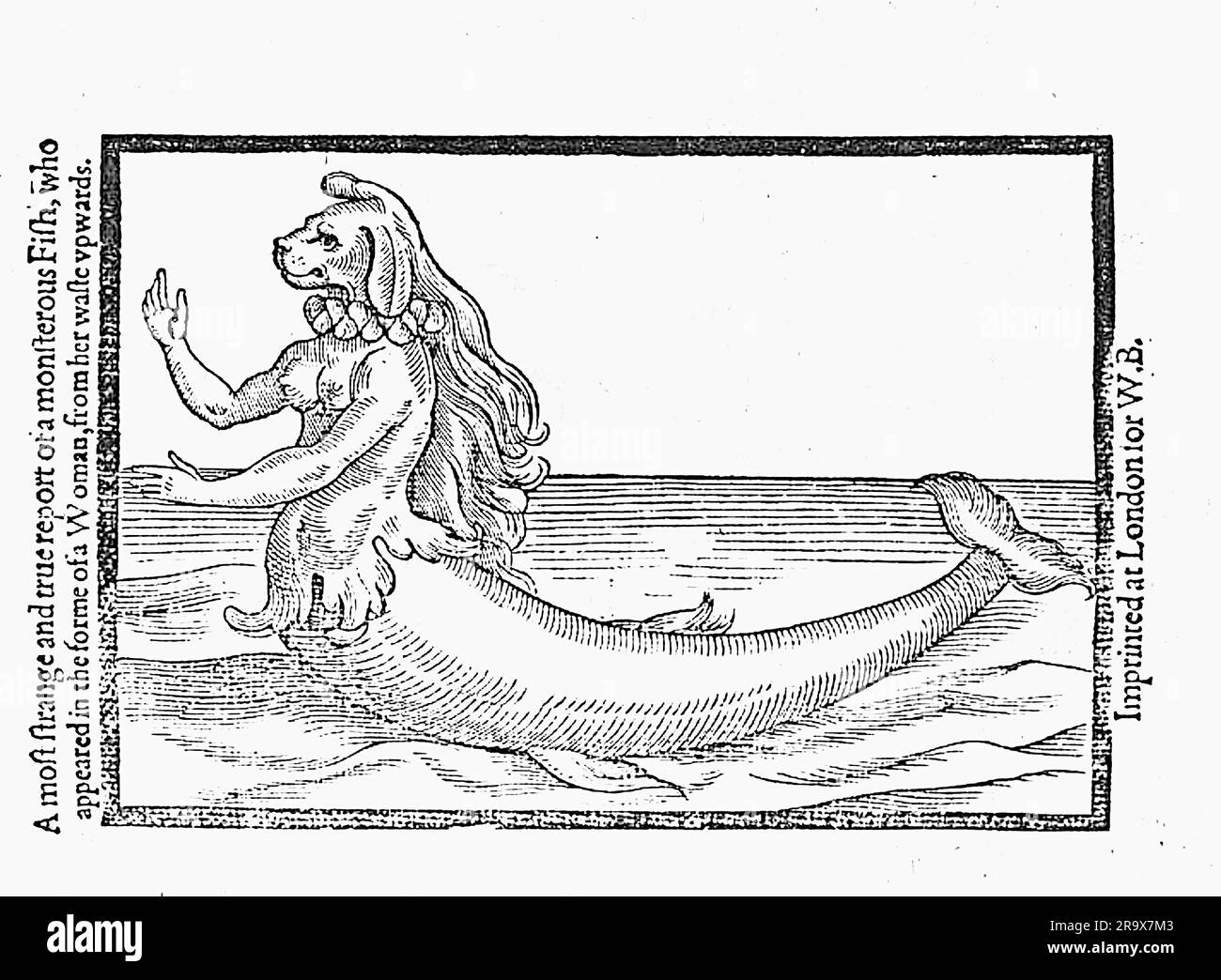 Most Strange and True Report of a Monstrous Fish - 1604 Stock Photo