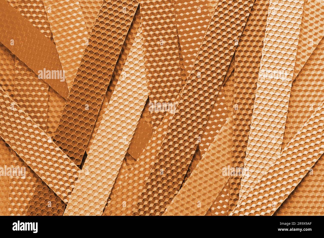 Orange abstract hexagonal background and texture Stock Photo