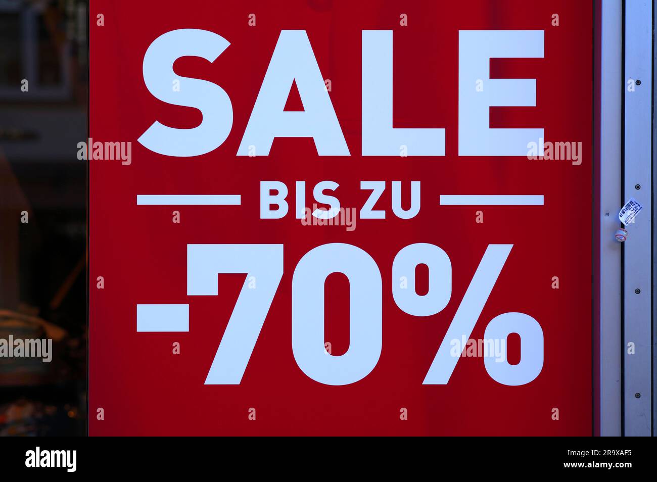 SALE, Sale, Percentage, Store, Stuttgart, Baden-Wuerttemberg, Germany Stock Photo