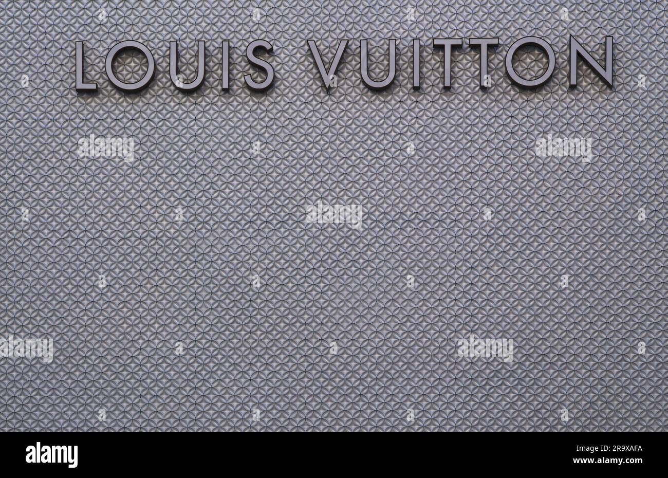 Louis Vuitton Brand Store, Logo, Store, Dorotheen Quartier, DOQU, Shopping Mall, Stuttgart, Baden-Wuerttemberg, Germany Stock Photo