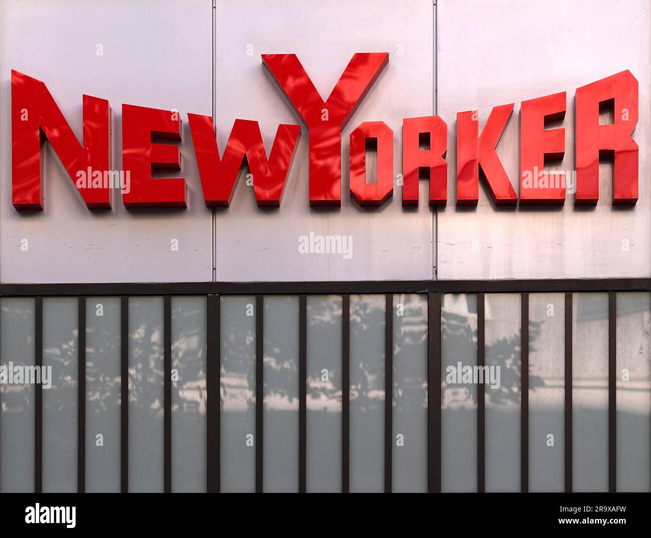 New Yorker Brand Store, Logo, Retail Store, Koenigsstrasse, Stuttgart, Baden-Wuerttemberg, Germany Stock Photo