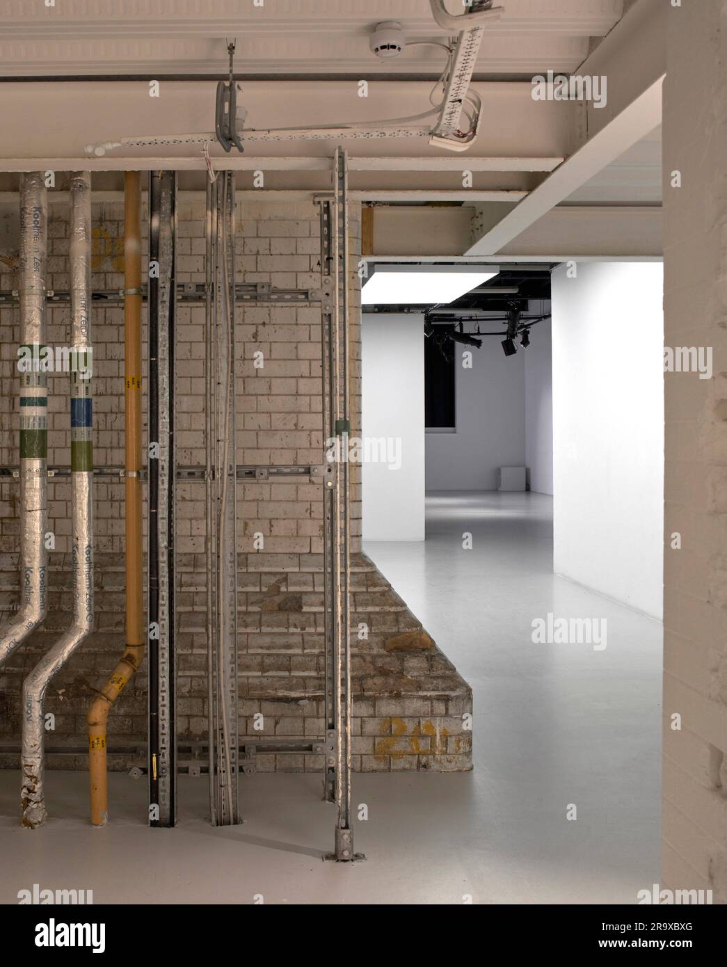 Corridor between studios. Victoria House Basement, London, United