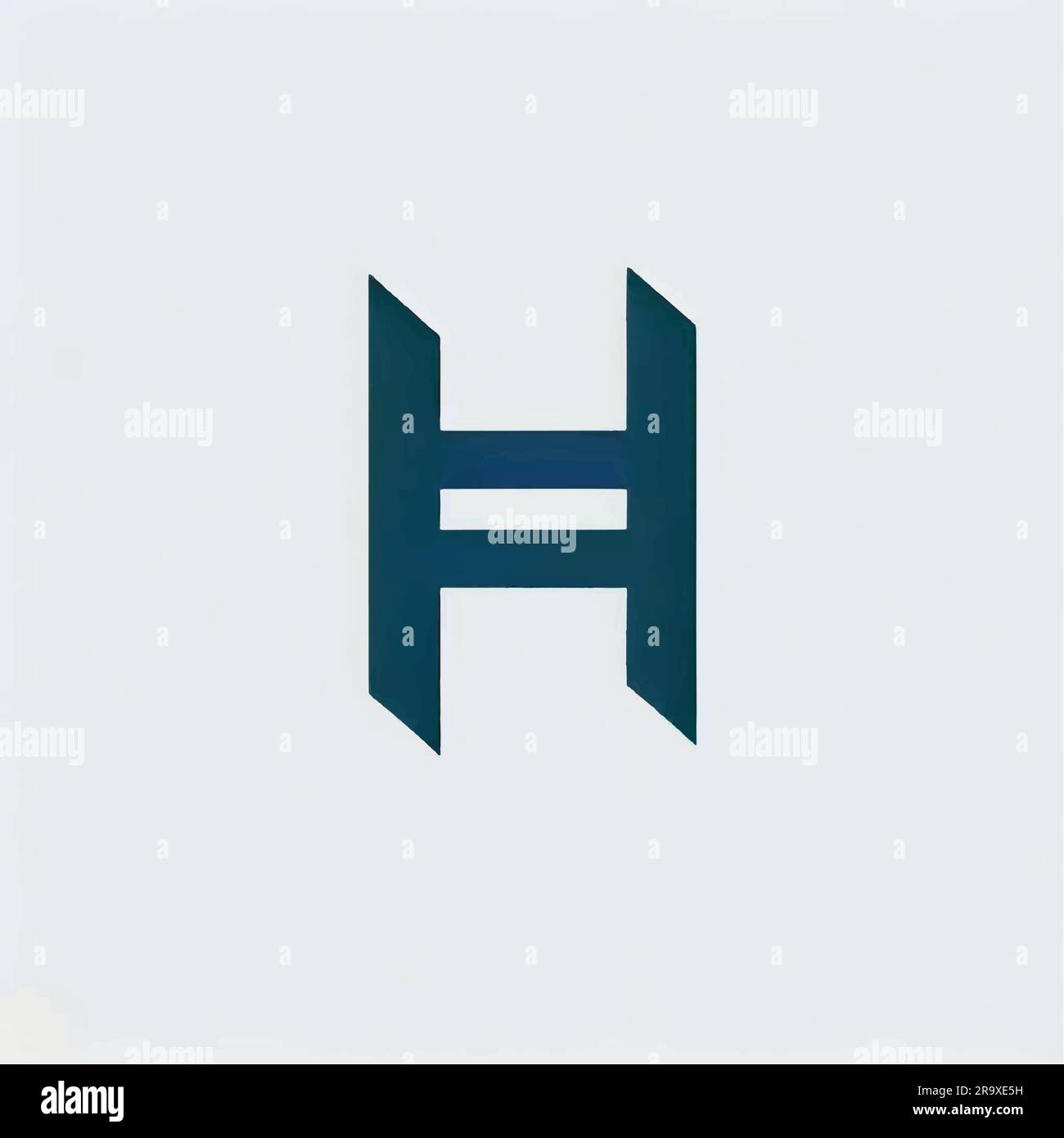 logo illustration of the letter h on a white background Stock Vector