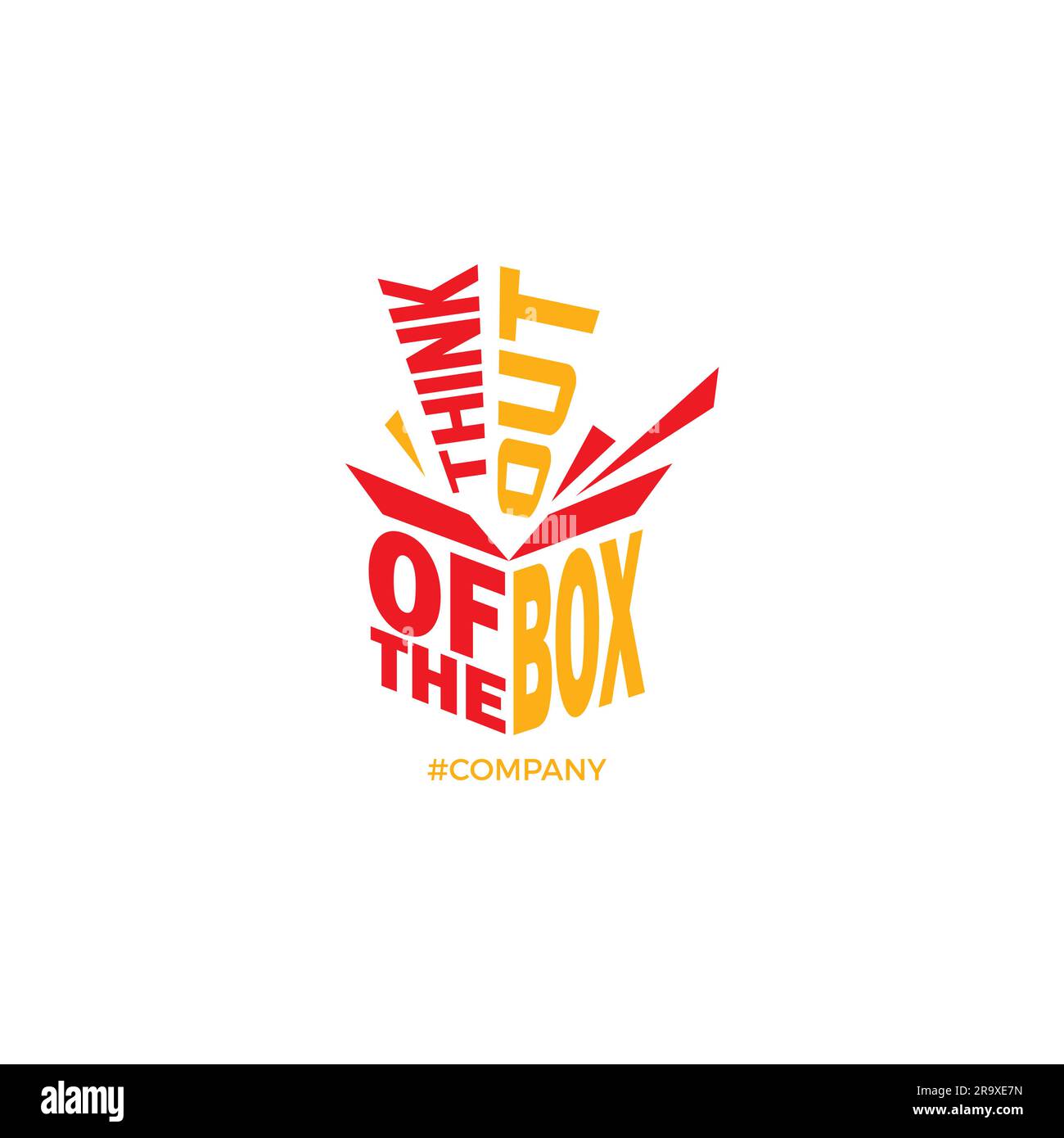 Think Out Of The Box Vector. Box logo Stock Vector