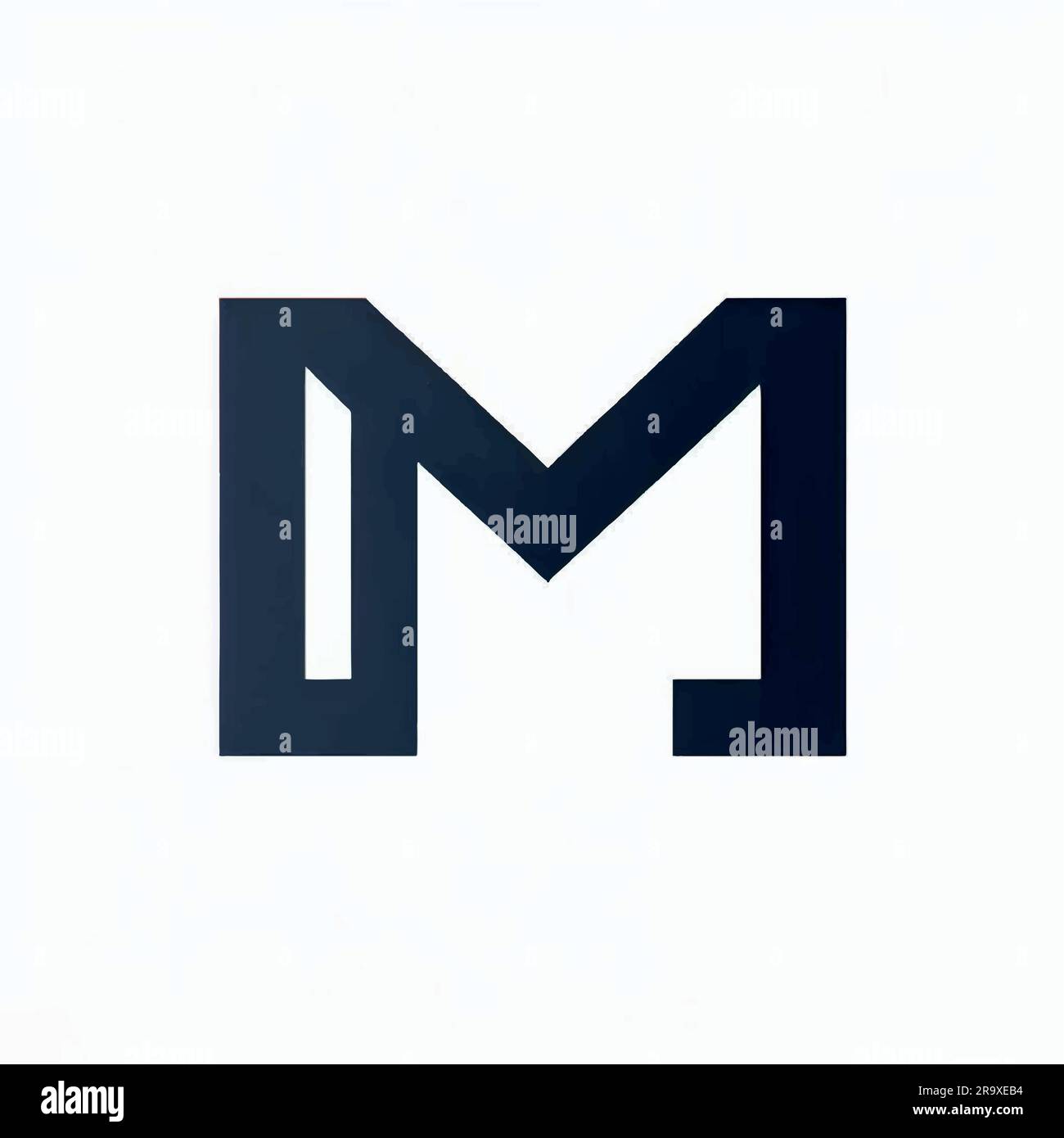 logo illustration of the letter m on a white background Stock Vector