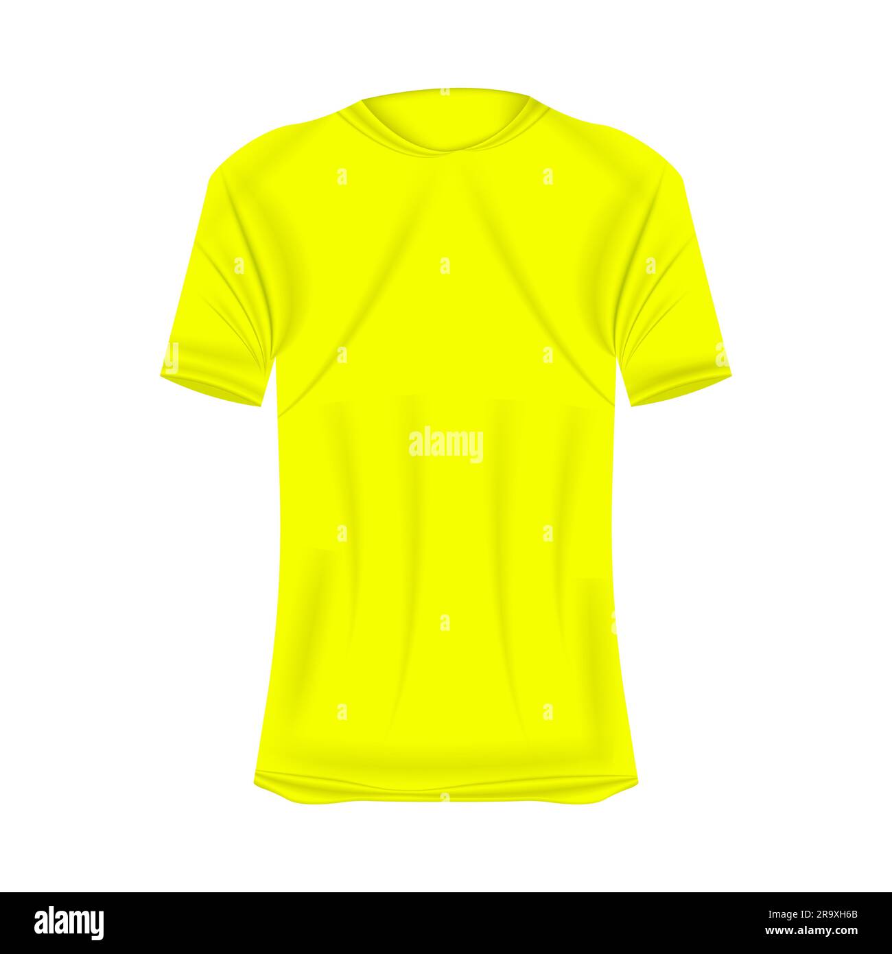 T-shirt mockup in yellow colors. Mockup of realistic shirt with short  sleeves. Blank t-shirt template with empty space for design Stock Vector  Image & Art - Alamy