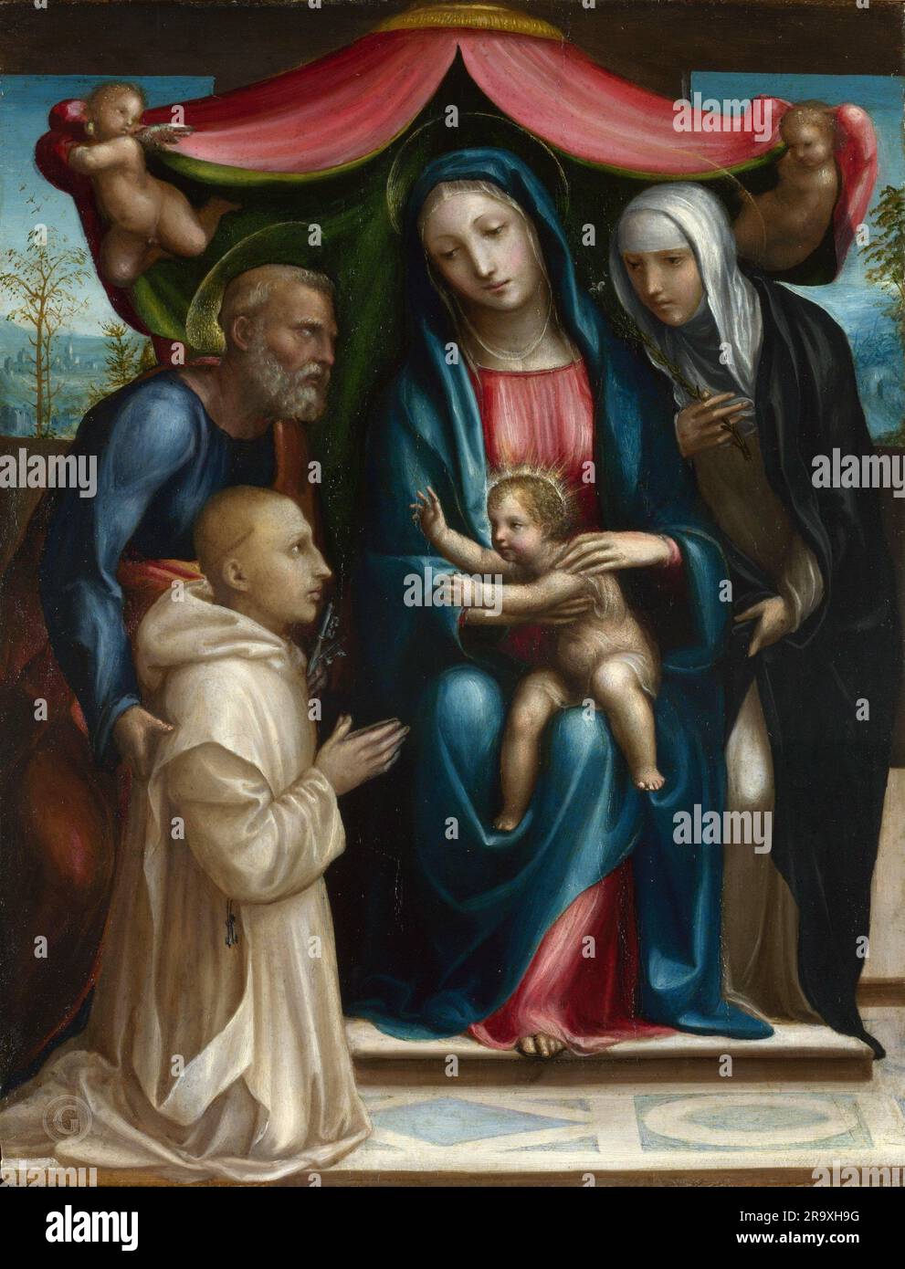 Sodoma - The Madonna and Child with Saints and a Donor  1525-35 Stock Photo