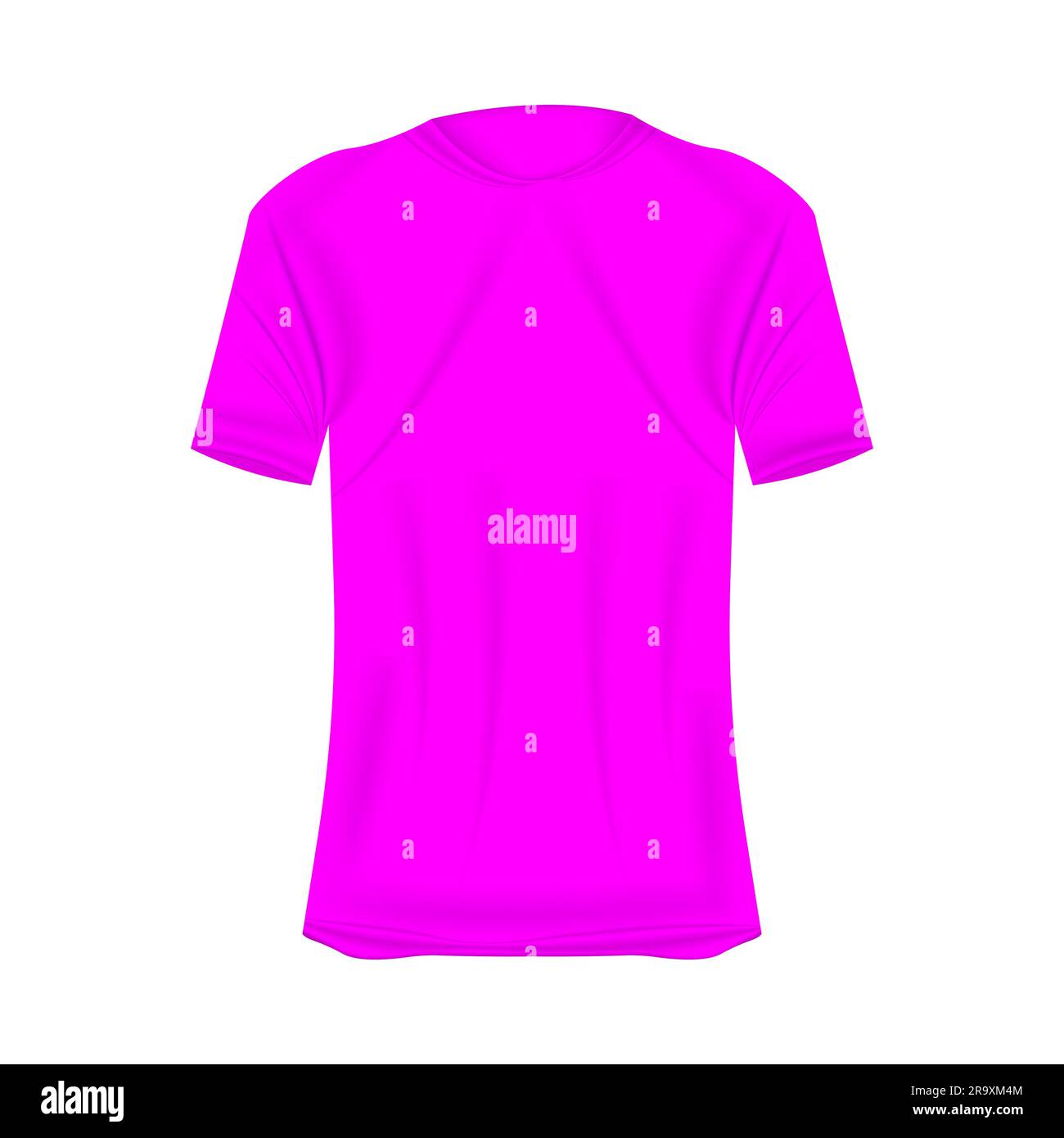 T-shirt mockup in pink colors. Mockup of realistic shirt with short ...