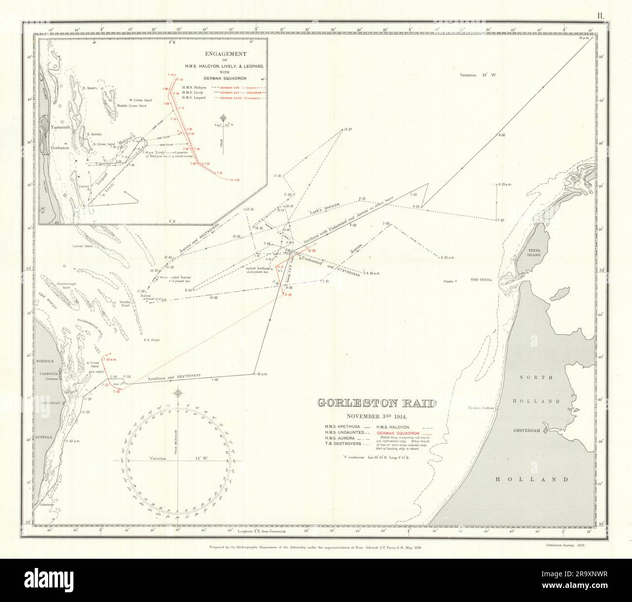 Gorleston Raid, November 3rd 1914. Yarmouth. First World War. 1920 old