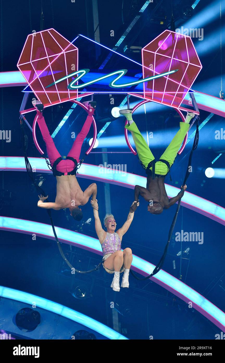 Pink live bei einem Konzert ihrer Summer Carnival 2023 Tour im