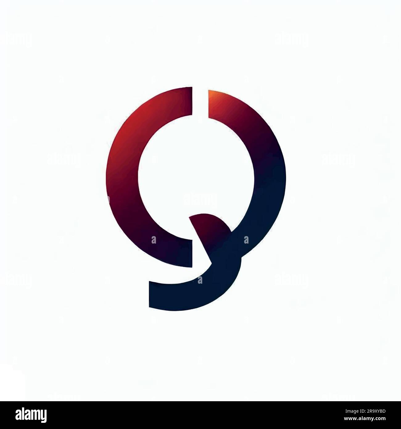 logo illustration of the letter q on a white background Stock Vector
