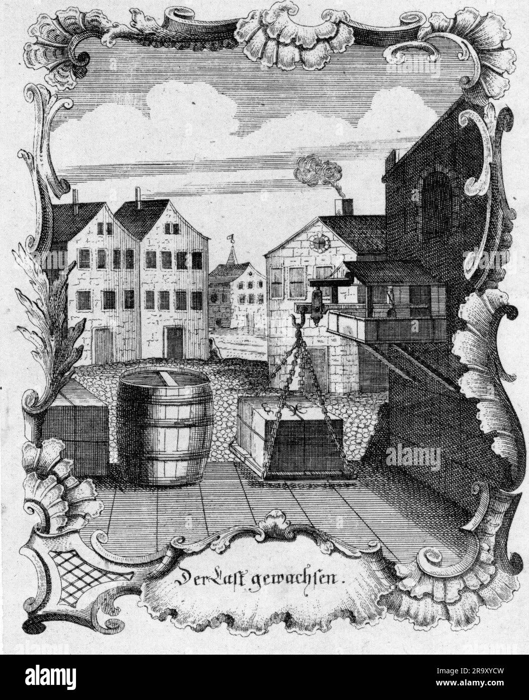 measure, customs scale, Up to the burden, after copper engraving